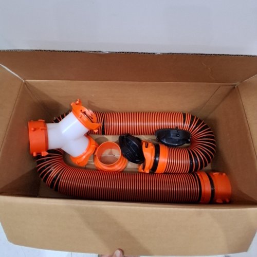 CAMCO RHINOEXTREME SEWER HOSE KIT FOR RVS WITH TANDEM HOLDING TANKS - 10FT - ORANGE/BLACK (MODEL: 21056) image 2