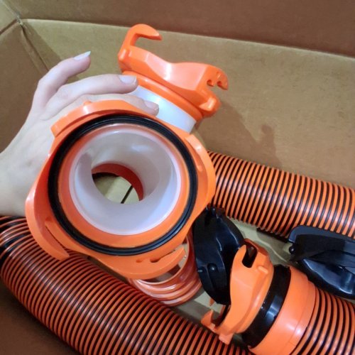 CAMCO RHINOEXTREME SEWER HOSE KIT FOR RVS WITH TANDEM HOLDING TANKS - 10FT - ORANGE/BLACK (MODEL: 21056) image 3