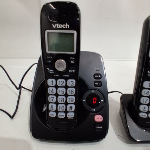 VTECH 2 HEADSET CORLESS ANSWERING SYSTEM WITH CALLER ID / CALL WAITING - BLACK - (CS6124-21) image 2