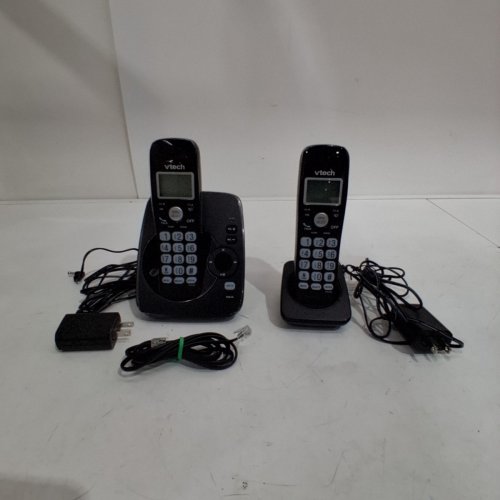 VTECH 2 HEADSET CORLESS ANSWERING SYSTEM WITH CALLER ID / CALL WAITING - BLACK - (CS6124-21) image 3