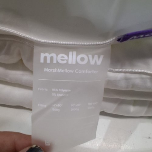 MELLOW CLASSIC CLOUD SOFT COMFORTER - 90" X 90"- WHITE image 4