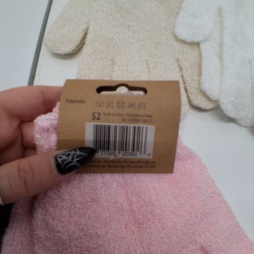 3PR STUDIO EXFOLIATING MASSAGE GLOVES - PINK, BEIGE, WHITE image 2