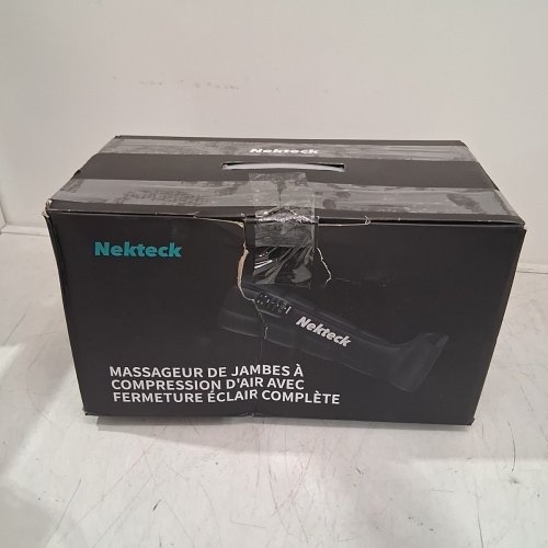 NEKTECK AIR COMPRESSION CORDLESS FULL ZIPPER LEG MASSAGERS - FOOT AND CALF MASSAGE MACHINE WITH CONTROLLER - BLACK (MODEL: FE-7204B) image 6