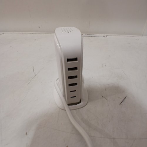 6-PORT USB CHARGER - 100-240 V - WHITE (MODEL: Y006/QC66) image 2
