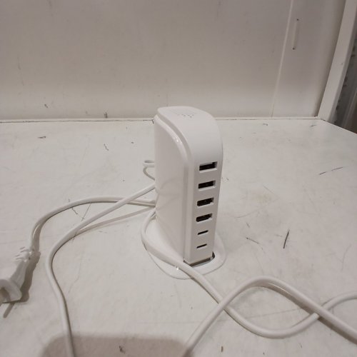 6-PORT USB CHARGER - 100-240 V - WHITE (MODEL: Y006/QC66) image 4