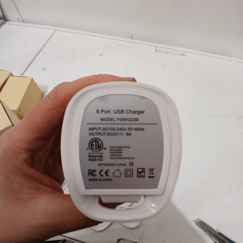 6-PORT USB CHARGER - 100-240 V - WHITE (MODEL: Y006/QC66) image 5