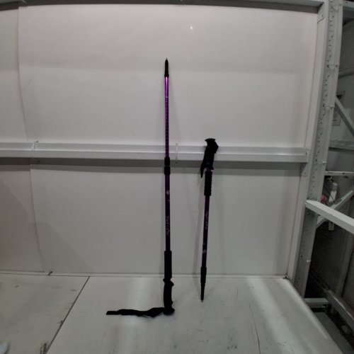 THEFITLIFE NORDIC WALKING TREKKING POLES WITH ANTISHOCK AND QUICK LOCK SYSTEM - 26"-51.2"- PURPLE image 2