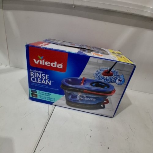 VILEDA EASYWRING RINSECLEAN SPIN MOP & BUCKET SYSTEM - GREY/BLUE image 5