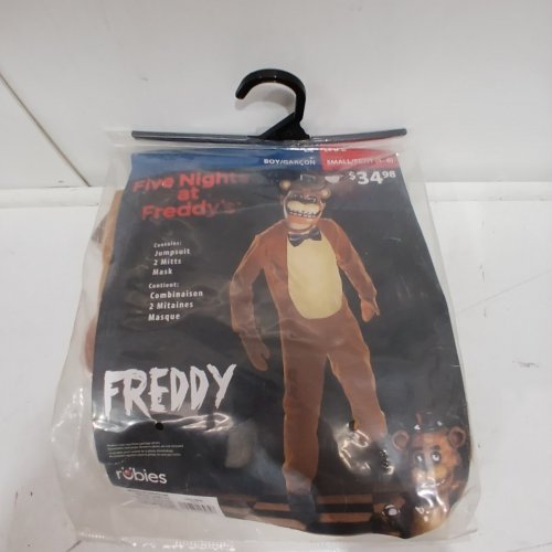 3PC BOYS RUBIES FIVE NIGHTS AT FREDDY'S "FREDDY" COSTUME WITH JUMPSUIT, MASK AND GLOVES - SMALL (4-6) - BROWN (STYLE: 640330) image 2