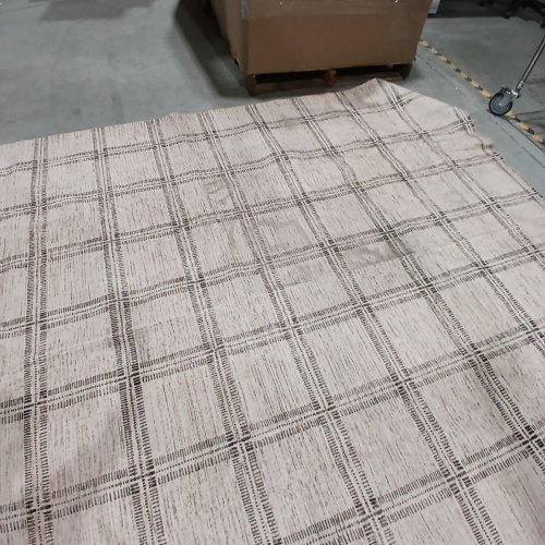 GARVEE WASHABLE CHECKERED AREA RUG - 8FT X 10FT - CAMEL - (MODEL: PHK_36YACR4X) image 3