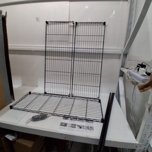 DURAYLOLY 3-TIER METAL WIRE ADJUSTABLE STORAGE SHELVES - 12" X 35" X 18" - BLACK (MODEL: USBT45W3LM) image 2