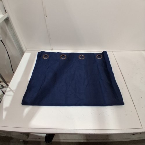 (1 PANEL) GROMMET EYE BLACKOUT CURTAIN - 63" X 54" - NAVY BLUE/WHITE image 2