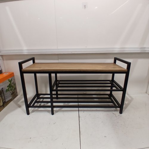 NEATFREAK SHOE STORAGE BENCH - 400LB MAX LOAD - 36" X 12" X 20" - BLACK / WOOD (MODEL: 1937900) image 2