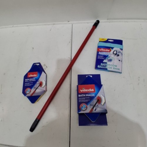 4PC VILEDA BATH MAGIC REPLACEMENT HANDLE & PADS image 2