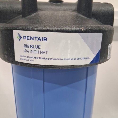 PENTAIR PENTEK BIG BLUE HEAVY DUTY WHOLE HOUSE WATER FILTER - 20" - 3/4" - BLUE/BLACK image 3