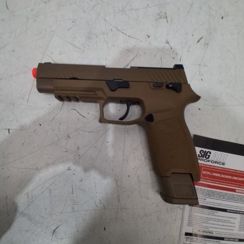 SIG SAUER PROFORCE M17 BLOWBACK AIRSOFT GUN PISTOL - FPS 380-410 - 6 MM CALIBER - TAN (MODEL: P320 M17/GPSIG1080) image 5