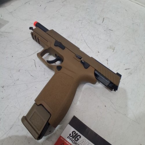 SIG SAUER PROFORCE M17 BLOWBACK AIRSOFT GUN PISTOL - FPS 380-410 - 6 MM CALIBER - TAN (MODEL: P320 M17/GPSIG1080) image 6