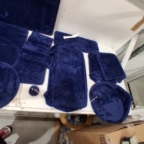 INDOOR MULTIPLE LEVEL CAT TOWER WITH 2 CONDOS - 54" - NAVY BLUE image 8