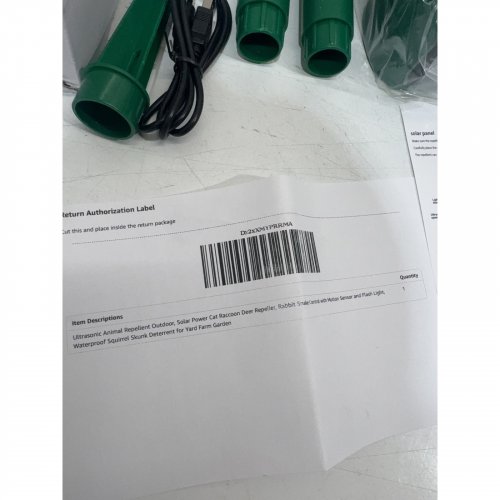 3FREE ANIMAL REPELLER ULTRASONIC SOLAR POWER BIRD DOG CAT SKUNK DEER RACCOON REPELLENT - 19" - GREEN image 2