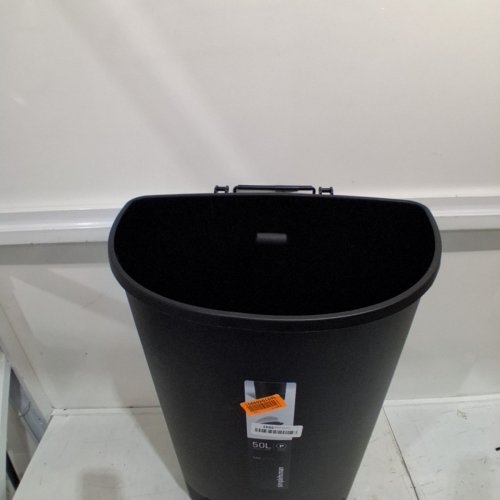 SIMPLEHUMAN PLASTIC SEMI-ROUND STEP-ON TRASH CAN, 50L, GREY image 3