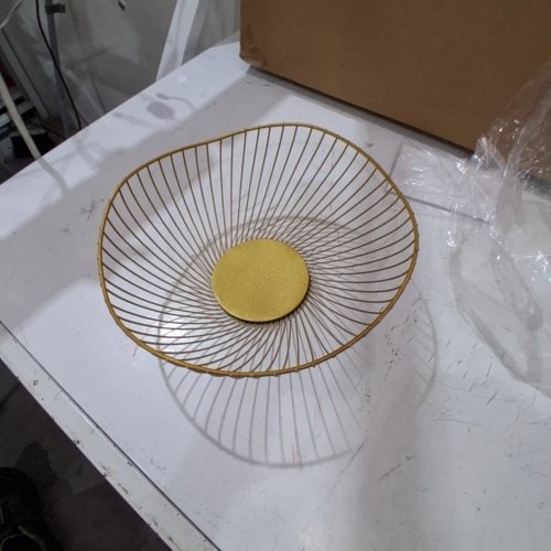 THRESHOLD OBLONG WIRE FRUIT BASKET - GOLD image 2