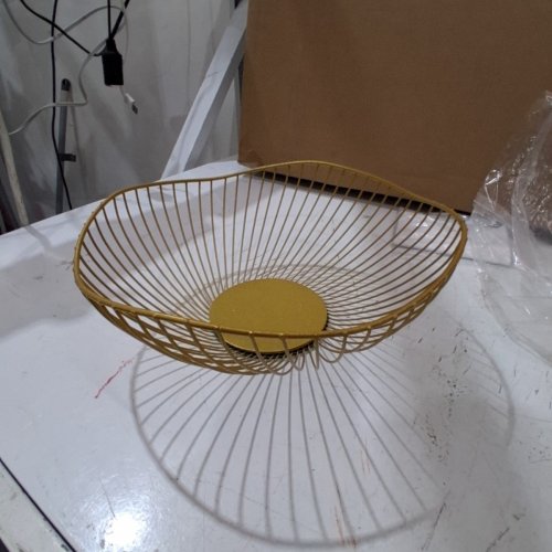 THRESHOLD OBLONG WIRE FRUIT BASKET - GOLD image 3