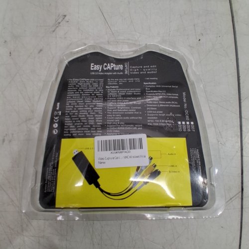 EASYCAP PLUG AND PLAY VIDEO ADAPTER WITH VIDEO CAPTURE FOR MONITORING RECORDING - USB 2.0 - BLACK image 3