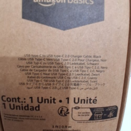 AMAZON BASICS USB-C TO USB-C 2.0 CHARGER CABLE - 3FT - BLACK image 4