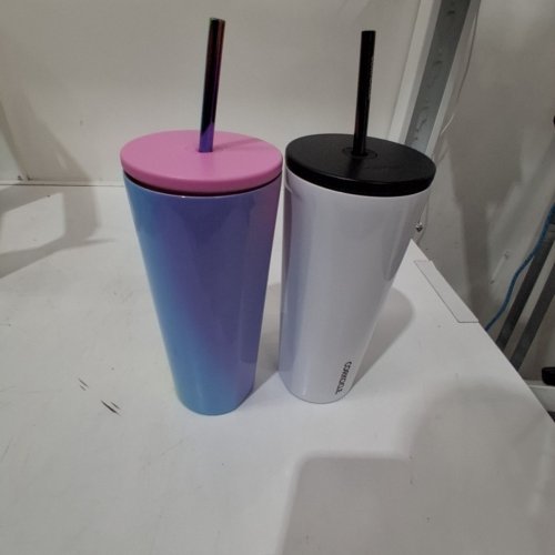 2PK CORKCICLE COLD CUP TUMBLERS - 24OZ - WHITE/RAINBOW (MODEL: 1977476) image 3