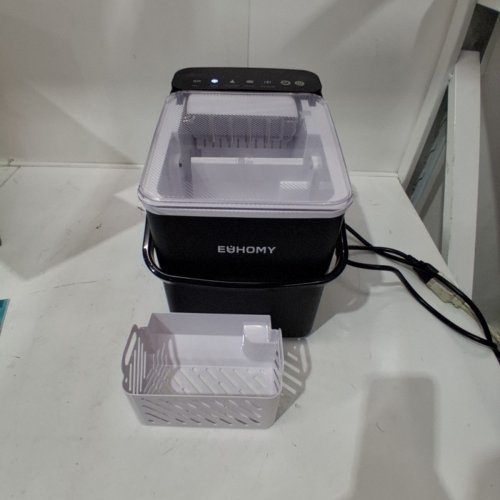 EUHOMY COUNTERTOP ICE MAKER WITH ICE SCOOP AND BASKET - MAKES 26.5LB / DAY - BLACK (MODEL: IM021-B1) image 3