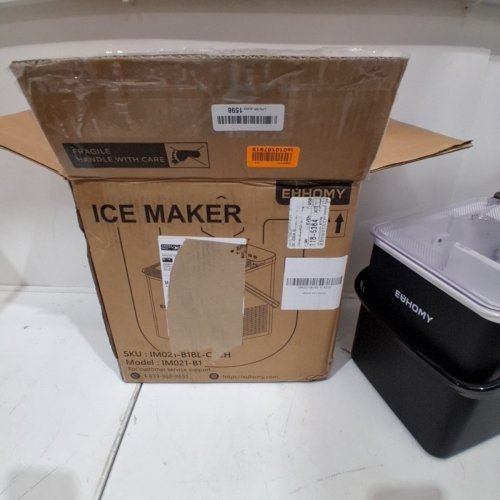EUHOMY COUNTERTOP ICE MAKER WITH ICE SCOOP AND BASKET - MAKES 26.5LB / DAY - BLACK (MODEL: IM021-B1) image 6