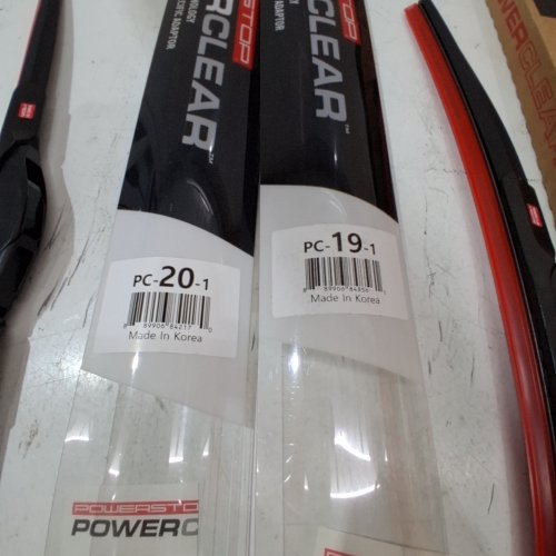 POWERSTOP WINDSHIELD WIPER BLADES - BLACK / RED (MODEL: PC-20-1 / PC-19-1) image 2