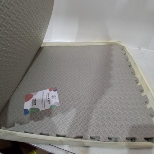 6PK CHILDLIKE BEHAVIOR MY TRI SOFT FLOOR TILES/ PUZZLE PLAY MAT - 23" EACH - GREY/WHITE image 4