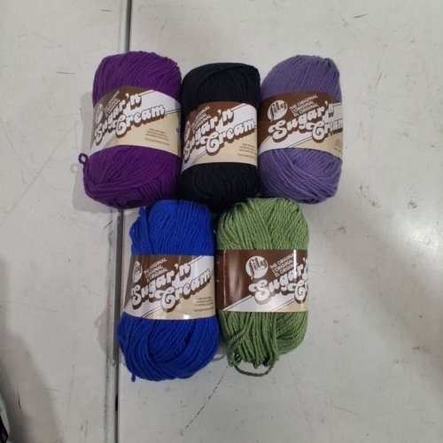 5 ASSORTED LILY SUGAR 'N CREAM ORIGINAL SOLID YARN - 120 YARD/EACH - MULTI-COLOURS image 3