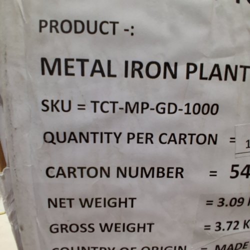 3PC THE CRAFT TOUCH METAL IRON PLANTERS WITH STANDS - GOLD (ITEM: TCT-MP-GD-1000) image 2
