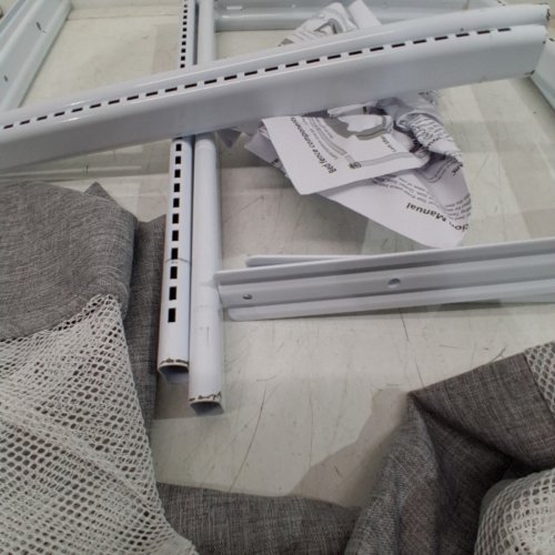 3PK ZEFINOT BABY BED GUARD RAILS FOR TODDLERS - 2 SIDES 78.7" + 1 SIDE 60" - FOR QUEEN BEDS - WHITE/GREY image 3