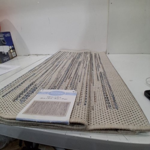 WOVEN AREA RUG - 30" X 59" - BEIGE, BLUE AND GRAY (ITEM: 6743/2T13) image 3