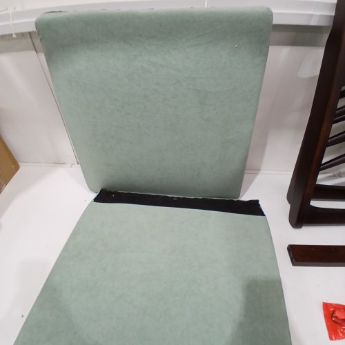 ZENVIDA MID CENTURY MODERN ACCENT ARMCHAIR SOLID HARDWOOD - 30" X 27.5" X 33" - LIGHT GREEN (MODEL: 245-ACCNTCHRHR1-SFG) image 6