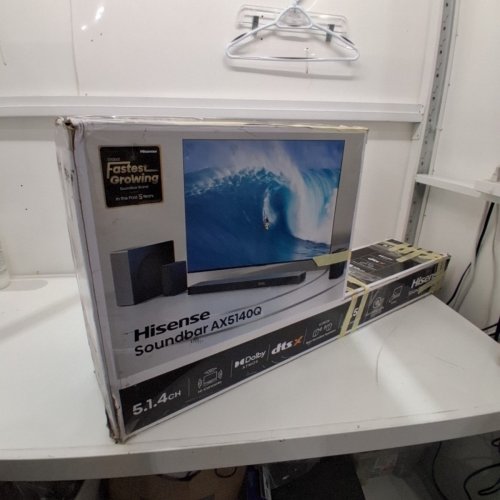 4PC HISENSE 5.1.4CHANNEL SURROUND SOUND SOUNDBAR WITH WIRELESS REAR SPEAKERS AND SUBWOOFER - BLACK (MODEL: AX5140Q) image 11