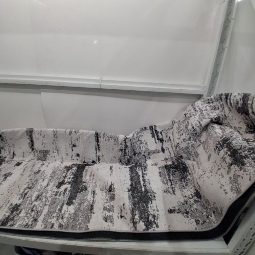 LARGE SOFT INDOOR ABSTRACT PATTERN AREA RUG - 9FT X 7FT - GREY/MULTICOLOUR image 4