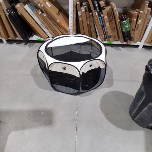 MESH PET PLAYPEN - 23" X 38" - BLACK / WHITE image 2