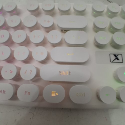 2PC SURMEN CUTE WIRELESS KEYBOARD AND MOUSE BACKLIT SET - WHITE (MODEL: RF108) image 3