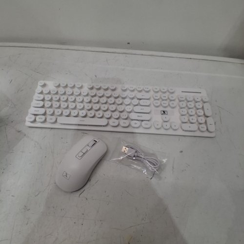 2PC SURMEN CUTE WIRELESS KEYBOARD AND MOUSE BACKLIT SET - WHITE (MODEL: RF108) image 4