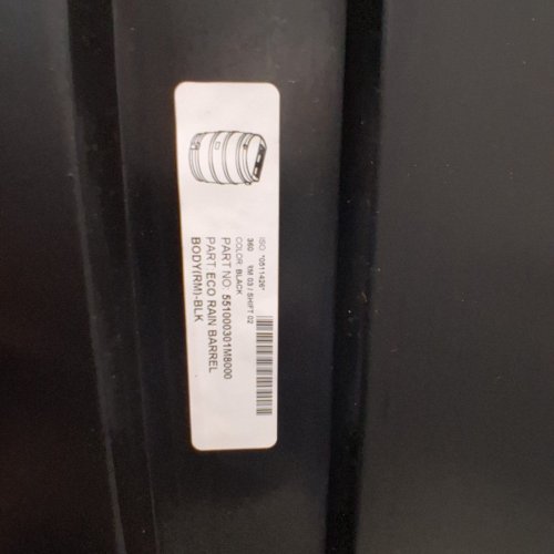 PLASTIC RAIN BARREL - 50GAL - BLACK (MODEL: 551000301M8000) image 6