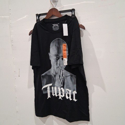 MEN'S GRAPHIC TEE TUPAC - MEDIUM - BLACK image 2