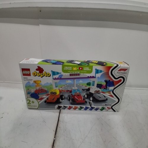 70PC LEGO DUPLO TOWN F1 TEAM RACE CARS & DRIVERS BUILDING BLOCKS PLAYSET - MULTICOLOR (MODEL:10445) image 2