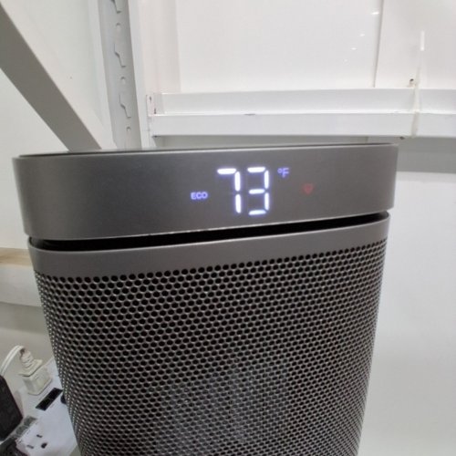 DREO SPACE HEATERS FOR INDOOR USE - 70°OSCILLATION, 12H TIMER, 5 MODES - 11" - BLACK/SILVER - (MODEL: DR-HSH004) image 2