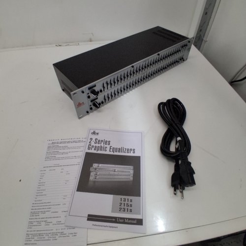 DBX DUAL CHANNEL FRONT PANEL BYPASS SWITCH 4-SEGMENT LED LADDERS 31-BAND EQUALIZER - 15W - <10HZ - 50KHZ - +0.5/-3DB (MODEL: DBX231SV) image 3
