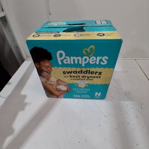 136PK PAMPERS SWADDLERS DIAPERS - NEWBORN SIZE image 2