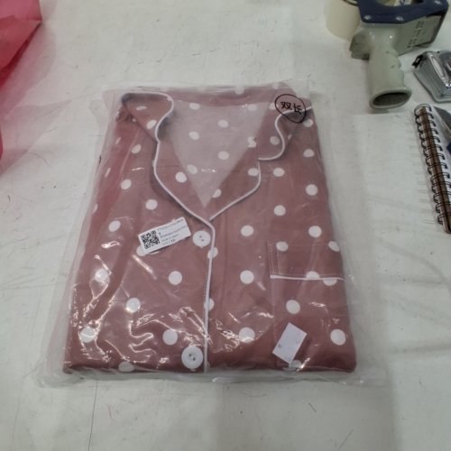 2PC WOMAN'S POLKA DOT PAJAMA SET - SMALL - PINK image 2